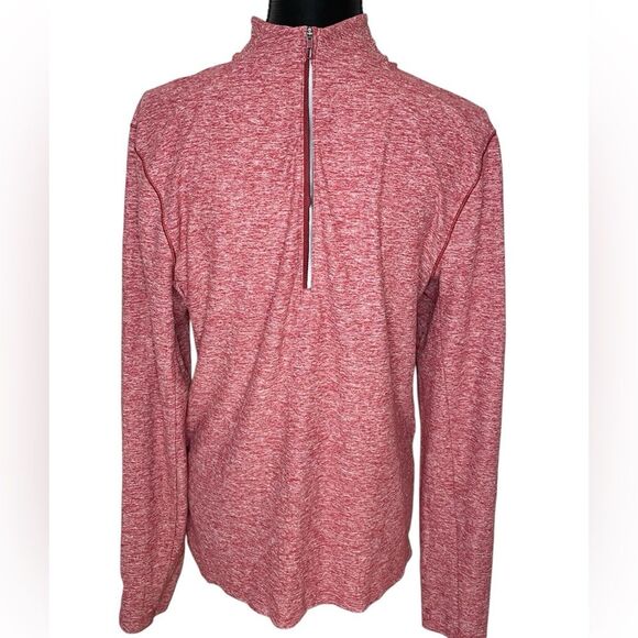 Lululemon Pullover Surge Warm 1/2 Zip Long Sleeve Heathered Red Mens Size Medium - Picture 1 of 11
